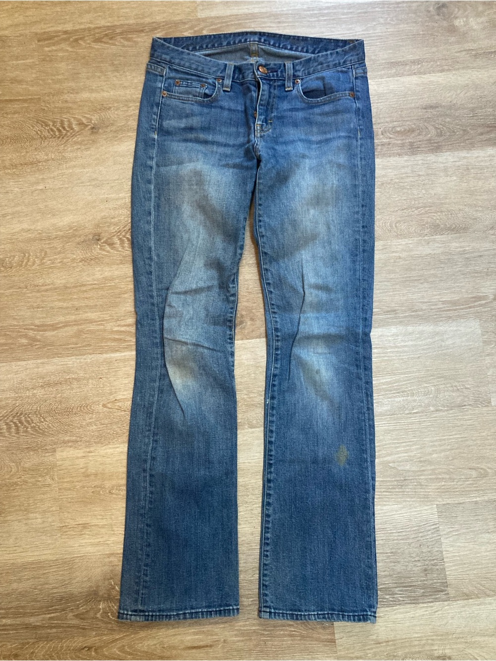J. Crew Women's Medium Wash Blue Bootcut Jeans Size 26” short